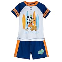 Disney Mickey Mouse and Pluto ''Surf'' Shorts Sleep Set for Boys