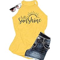 Summer Sunshine Tank for Women Funny Graphic Beach Tank Tops Workout Casual Sleeveless Tee Shirts