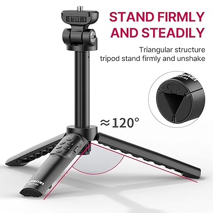 ULANZI RMT-01 Wireless Shooting Grip Tripod for Sony, Canon, Nikon, and Other Vlog Cameras or Smartphones, Selfie Video Recording Vlogging Accessories for Content Creators and Vloggers