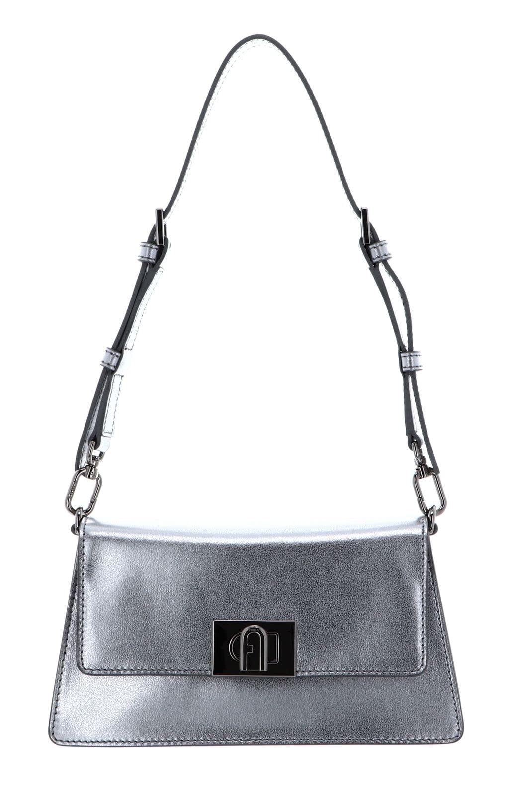 Furla Women's Zoe Silver Leather Shoulder Handbag