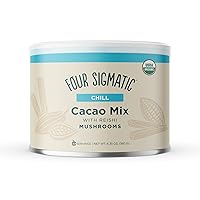 Mushroom Hot Cacao Mix with Reishi | Organic Reishi Mushroom with Cacao Powder | Stress Relief & Sleep Support | Vegan, Gluten-Free & Dairy-Free | USDA Fair Trade | 30 Serving Can