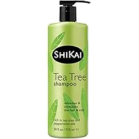 Tea Tree Shampoo (24 oz) | Invigorating Peppermint & Tea Tree | Refresh & Stimulate Your Scalp | Soap Free Cleanser | Mild for Daily Use