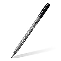 Staedtler Duo Ended Markers Watercolor Brush TipFine Tip Black