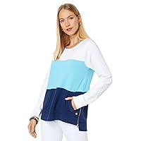 Lilly Pulitzer Beach Comber Pullover Low Tide Navy Color-Block XS