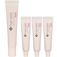 Hanalei Lip Treatment Bundle (Full-size and Travel-size 3 pack in Rose) | Made with Kukui Oil, Shea Butter, Agave, and Grapeseed Oil, Soothe Dry Lips (Cruelty free, Paraben free)