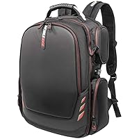 Core Gaming Laptop Backpack for 17-18 Inch Laptops with USB Charging Port and Cable, TSA-Friendly, Black/Red