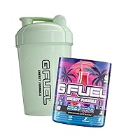 G Fuel Miami Nights Strawberry Pina Colada Flavored Game Glow-In-The-Dark Shaker Bottle