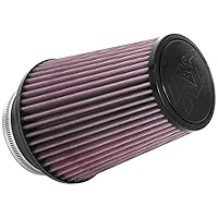 K&N Universal Clamp-On Air Intake Filter: High Performance, Premium, Washable, Replacement Filter: Flange Diameter: 4 In, Filter Height: 7 In, Flange Length: 1.75 In, Shape: Round Tapered, RU-4680