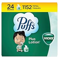 Plus Lotion with Vicks Facial Tissues, 24 Cubes, 48 Tissues per Box