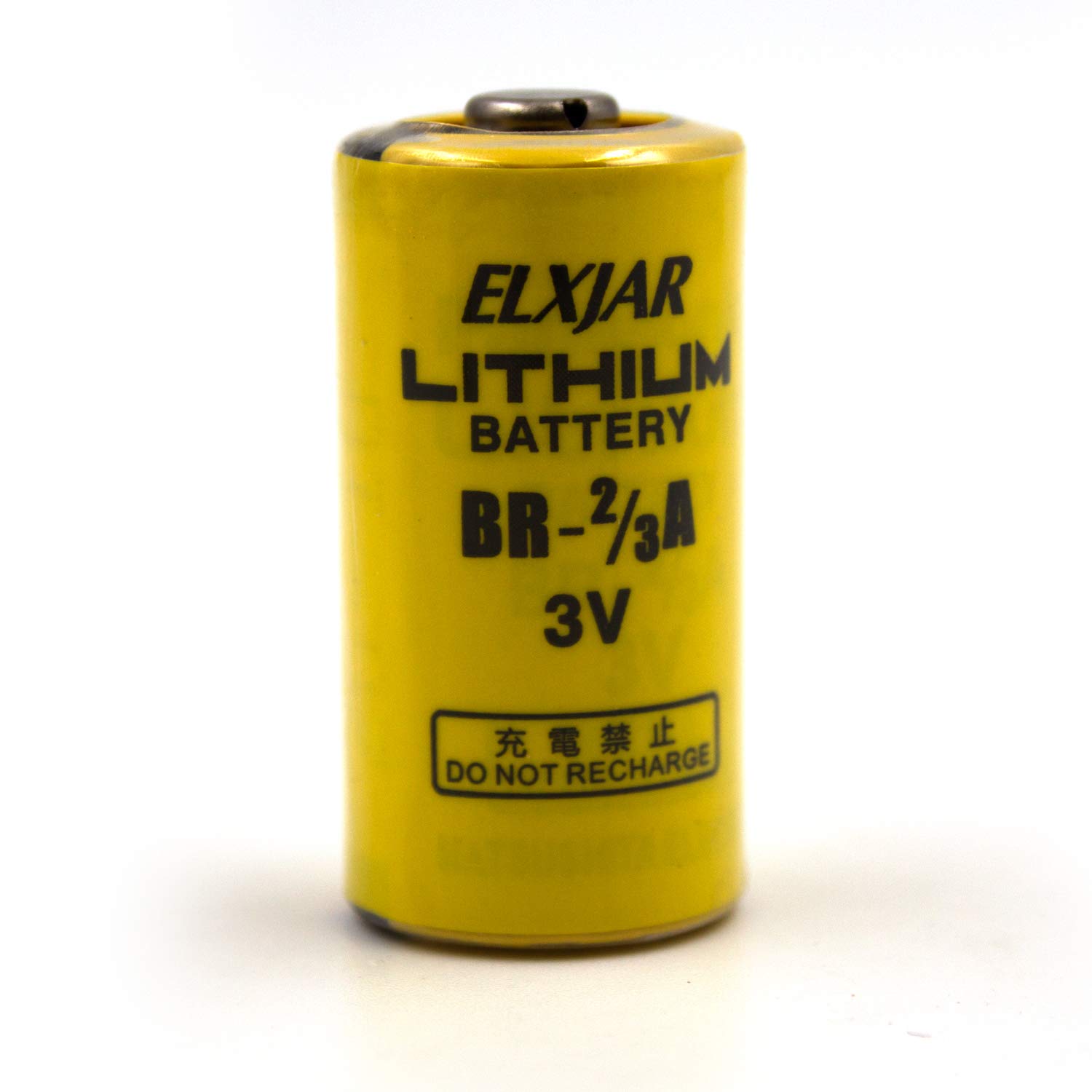 elxjar (2-Pack) 3V BR-2/3ASSP 2/3A Lithium Battery, Replacement for Panasonic BR-2/3A