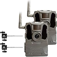 TACTACAM Reveal X PRO Cellular Trail Camera, Verizon and AT&T, NO Glow, Integrated GPS Tracking, Built in LCD Screen, HD Photo and HD Video (2 PK) + Two Tree Mounts