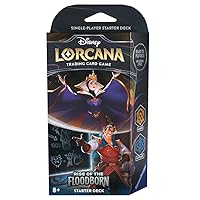 Ravensburger Disney Lorcana: Rise of The Floodborn TCG Starter Deck Amber & Sapphire for Ages 8 and Up