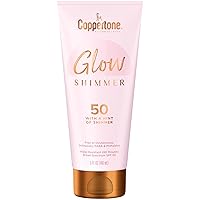 Glow with Shimmer Sunscreen Lotion SPF 50, Water Resistant Sunscreen, Broad Spectrum SPF 50 Sunscreen, 5 Fl Oz Bottle