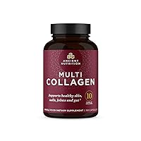 Ancient Nutrition Collagen Peptides Pills, Hydrolyzed Multi Collagen Supplement, Types I, II, II, V & X, Supports Healthy Skin and Nails, Gut Health and Joints, 90 Capsules