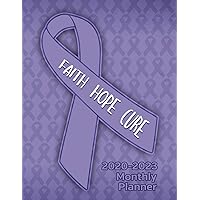 Esophageal Cancer Awareness Ribbon Faith Hope Cure: 2020-2023 Four Year Monthly Planner Calendar, Notebook and More!