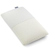 Talalay 100% Natural Premium Latex Pillow, Soft Bed Pillow for Sleeping with Removable Cotton Pillowcase Helps Relieve Pressure, No Memory Foam Chemicals, (Queen Size)