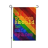 All Places Should Be Safe Spaces Flag Welcome Garden Flag Double Sided House Banner Yard Outdoor Decoration 28