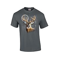 Whitetail Deer in Wilderness Adult Tee Shirt Military