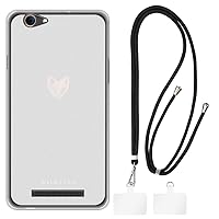 Wileyfox Spark X Case + Universal Mobile Phone Lanyards, Neck/Crossbody Soft Strap Silicone TPU Cover Bumper Shell for Wileyfox Spark X (5.5”)