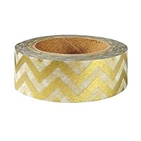 allydrew Striped Japanese Washi Masking Tape - Gold Chevron
