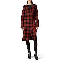 J.O.A. Women's Check Pattern Sweater Coat