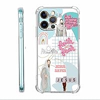 Jesus Quote Collage Case for iPhone 12 Pro Max,Christian Bible Verse Pattern Case,Soft TPU Full Cover Case for iPhone 12 Pro Max