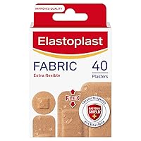 Fabric Extra Flexible Breathable 40 Plasters/Water Repellent (Packaging May Vary)