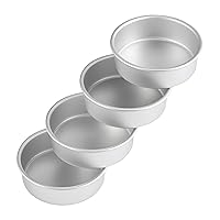 Wilton Performance Pans Aluminum Round Cake Pan, 6 x 2 in., Pack of 4)