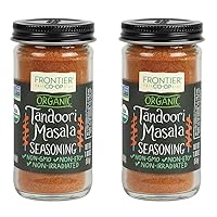 Frontier Co-op Organic Tandoori Masala Seasoning, 1.8 Ounce Jar, Paprika, Cumin, Coriander, Garlic, Ginger, Cardamom, Kosher (Pack of 2)
