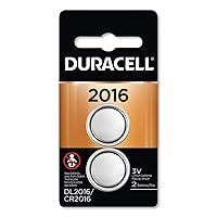 Duracell DL2016B2PK Lithium Coin Battery, 2016, 2/Pack