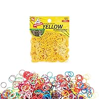 Rubber Bands Hair Band Hair Accessories Stretchy No Damage Mini Hair Ties (Yellow - 250 Pcs)