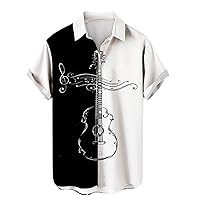 Hawaiian Shirts Men 80S Button Up Shirts for Men Summer Shirt Lightweight Travel Shirts Men Big N Tall Casual Shirts
