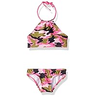 Girls' Mahina UPF 50+ Beach Sport Halter Bikini 2-Piece Swimsuit