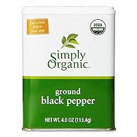 Simply Organic Black Pepper, Certified Organic | 4 oz