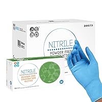 ASAP Blue Nitrile Gloves - Powder and Latex Free Disposable Gloves, Medical Exam Gloves, Food Safe - 3 Mil