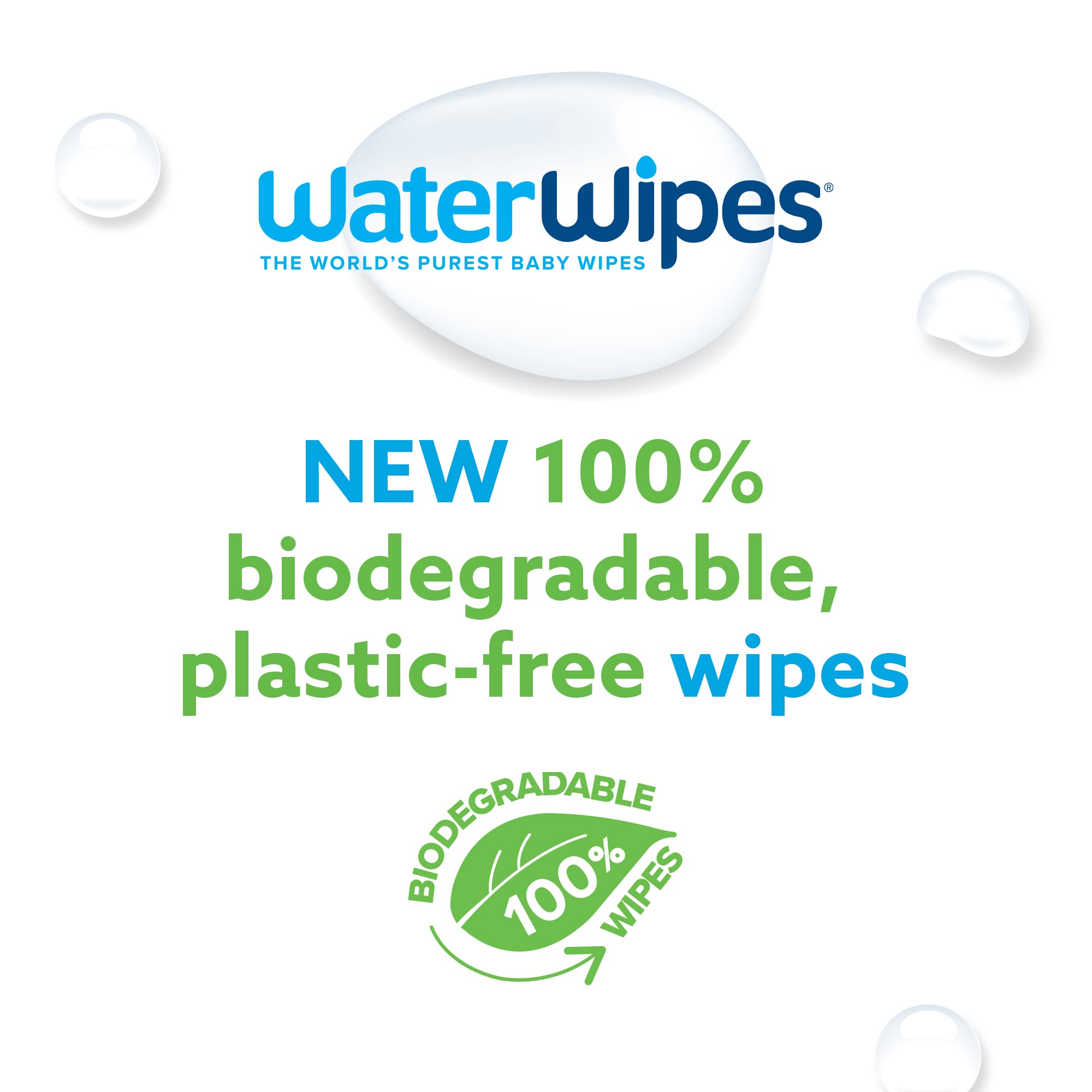 WaterWipes Plastic-Free XL Bathing,Toddler & Baby Wipes, 99.9% Water Based Wipes, Unscented & Hypoallergenic for Sensitive Skin, 16 Count (Pack of 12), Packaging May Vary