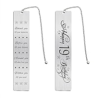 Happy 19th Birthday Gifts for Teen Girls Boys, Sweet 19 Year Old Birthday Bookmark Gift for Women Men, 19 Yr Bday Book Mark for Teenager, 2004 Bd Present, Funny 19th Birthday Card Decorations