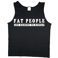 Men's tank top funny fat people saying sleeveless muscle tee shirt