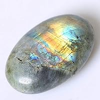Room Decoration Amethyst Thumb Oval Worry Stone - Natural Quartz Crystal Palm Pocket Stone Flatback (Color : Labradorite)