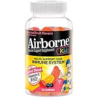 KIDS 500mg Vitamin C Gummies, Kids Immune Support Zinc Gummies With Powerful Antioxidants Vit C & E - 63 , Assorted Fruit Flavor