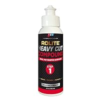 Rolite Heavy Cut Compound (4 fl. oz.) for Removing P1200 and Finer Scratches & Abrasion Marks for Automotive Clear-Coat Paints, Low Sling, No Mess