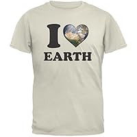 I Heart Earth Natural Adult T-Shirt - X-Large