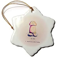 3dRose Cute Image of a Penis with Typography. - Ornaments (orn-334163-1)