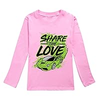 Toddler Boys Fall Crew Neck Comfy Tops Share The Love Long Sleeve T-Shirts Casual Loose Fit Blouses for Kids