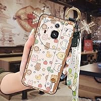 Lulumi-Phone Case for ZTE-Nubia Z50S Pro, Silicone Dirt-Resistant Back Cover Fashion Design Phone Holder Wristband Cartoon Lanyard Durable Kickstand Cute Anti-dust Waterproof Ring