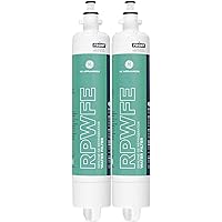 GE RPWFE Replacement Refrigerator Water Filter - General Electric RPWFE Refrigerator Water Filter, White Green, Pack of 2 - (2-PACK)