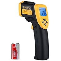 Lasergrip 800 Temperature Gun-58℉ to 1382℉ with 16:1 DTS Ratio, High Laser Temp IR Tool for Cooking, Grill, Pizza Oven, Griddle, Engine, HVAC, Not for Human, Yellow