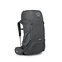Osprey Rook 50L Men's Backpacking Backpack, Dark Charcoal/Silver Lining
