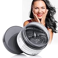 Hair Coloring Wax, Black Disposable Instant Matte Hairstyle Mud Cream Hair Pomades for Kids Men Women to Cosplay Nightclub Masquerade Transformation