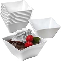White Plastic Disposable Wave Soup Bowls (14oz) 10 Count - Elegant Yet Convenient Dishes for Hassle-Free Parties and Events